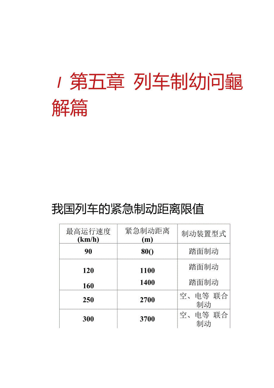 第5章列车制动问题解算._第1页