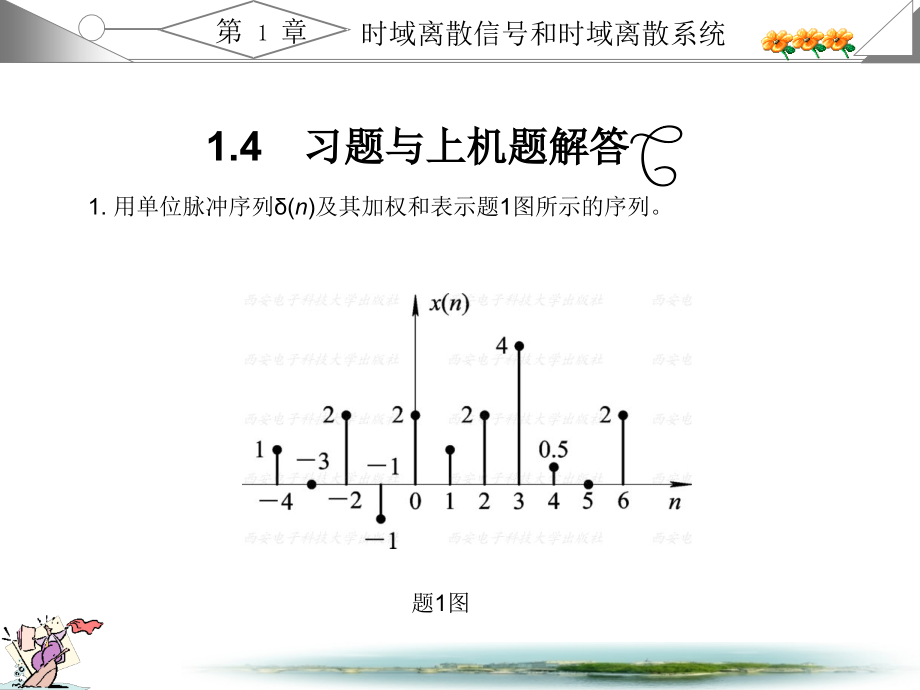 数字信号处理高西全课后答案课件_第1页