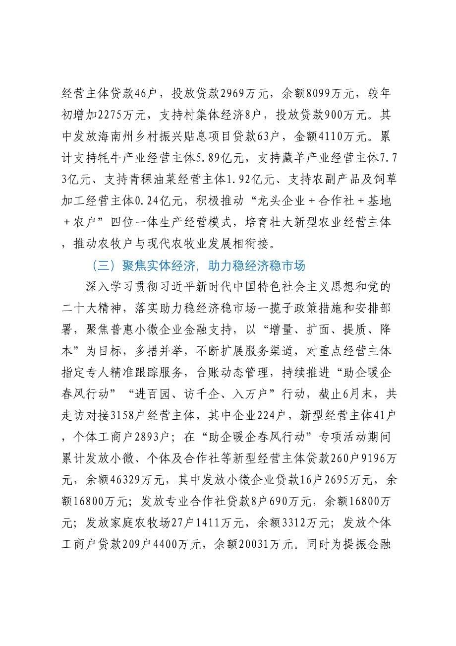 关于2023年银行系统的工作汇报材料.docx_第5页