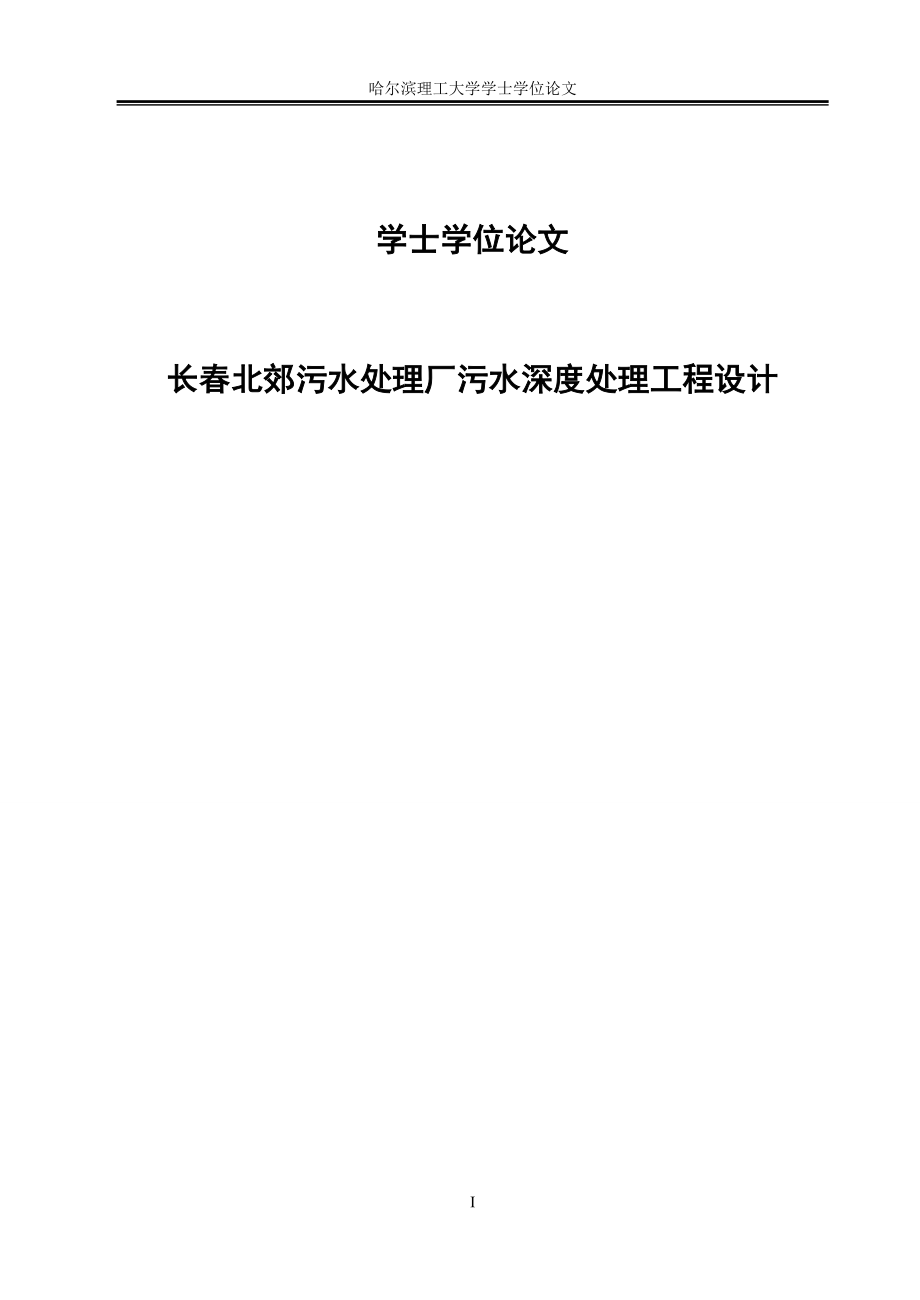 污水处理厂污水深度处理工程设计学士学位论文.doc_第1页