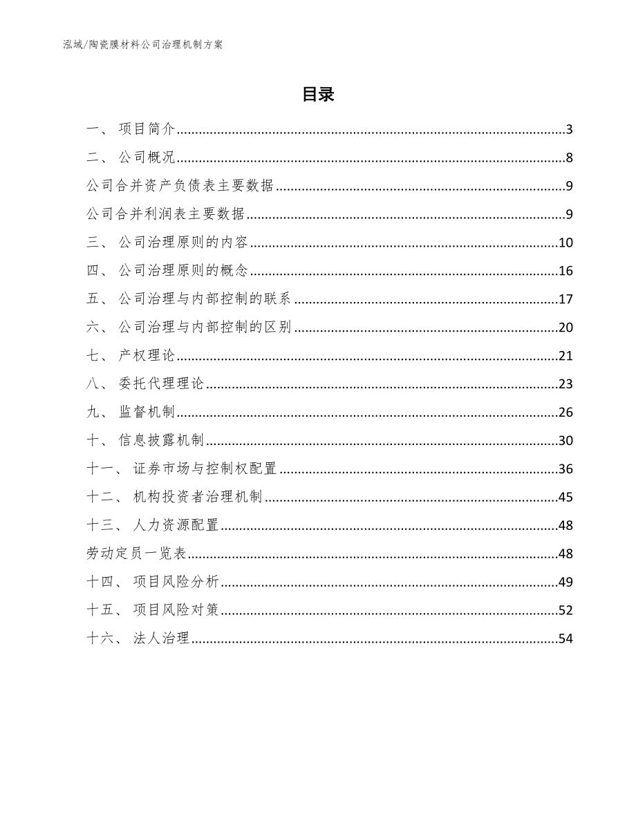 陶瓷膜材料公司治理机制方案_第2页