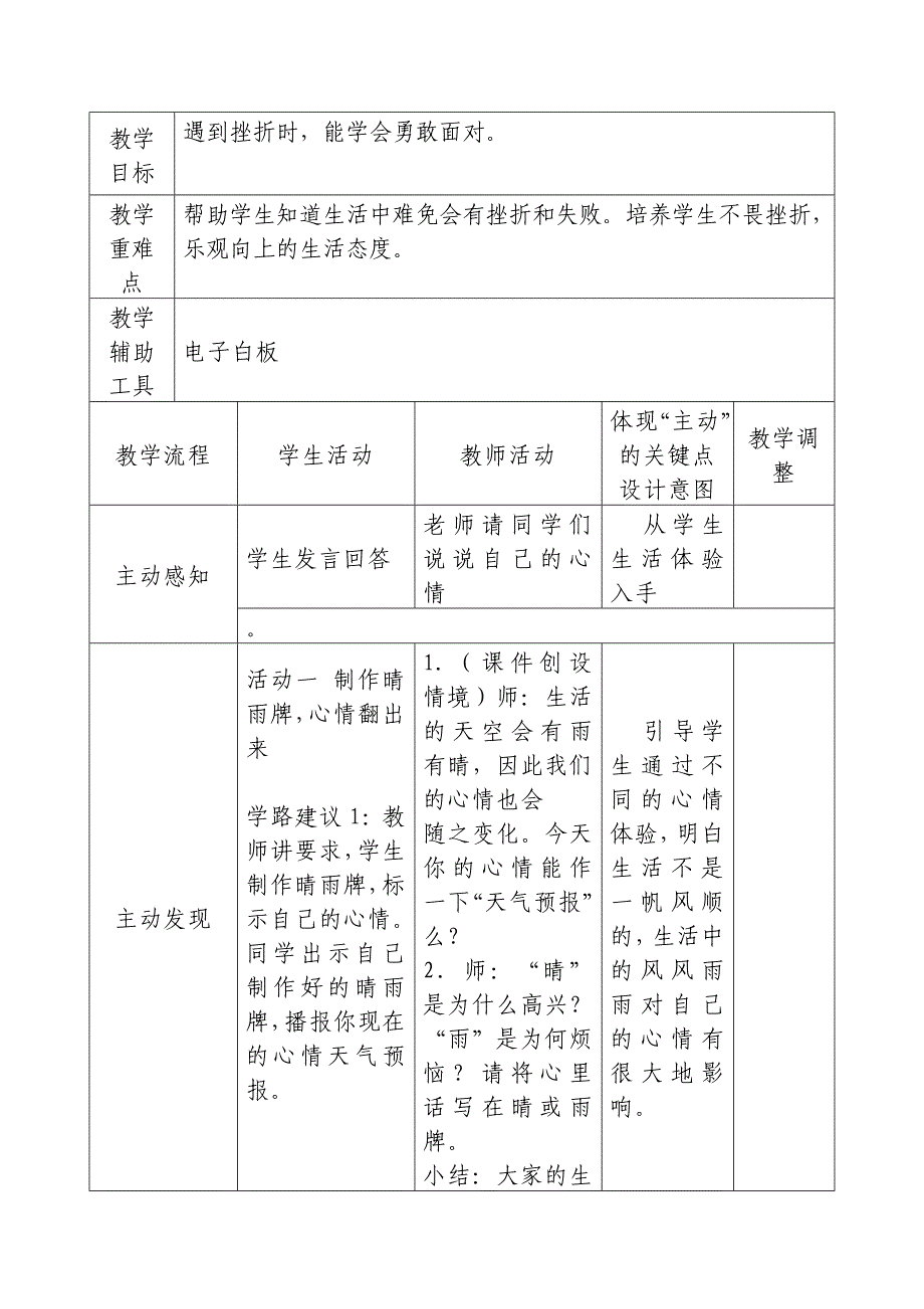 “主动教育”教学模式课案框架.doc_第2页