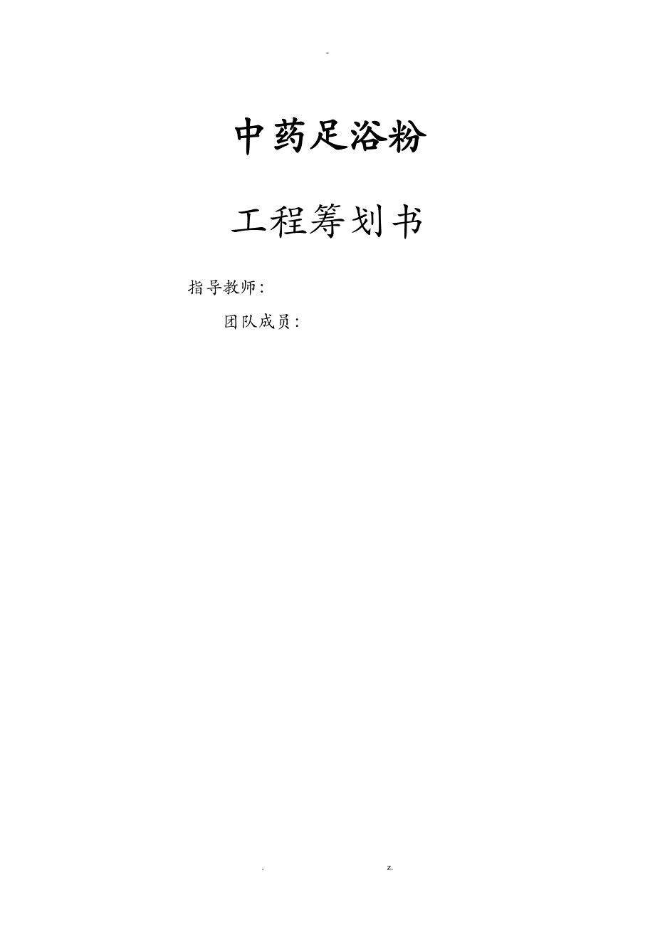 中药足浴粉策划书_第1页