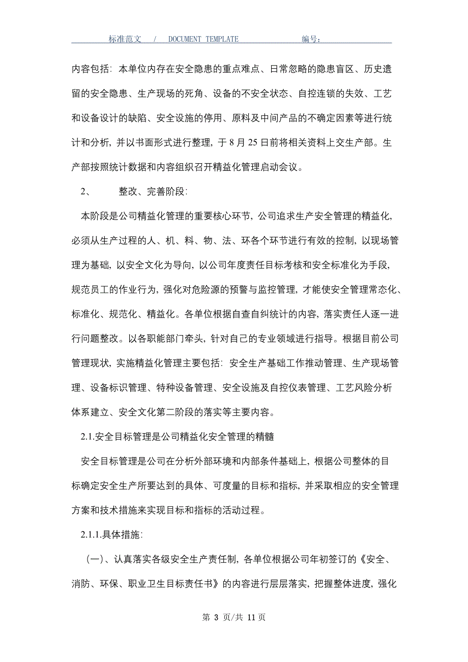 精益化安全生产管理实施方案_第3页