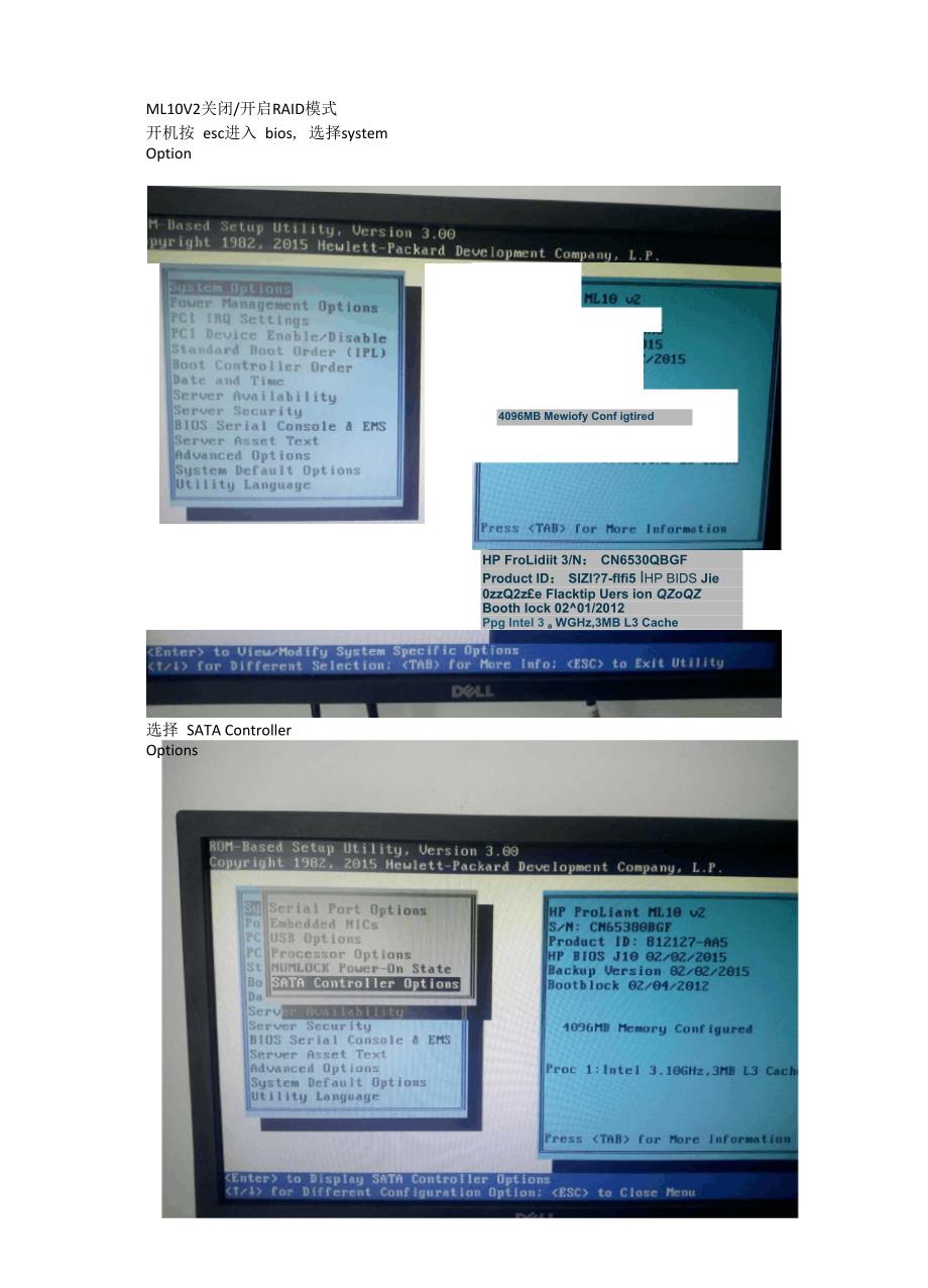 惠普ml10v2关闭或开启RAID模式_第1页