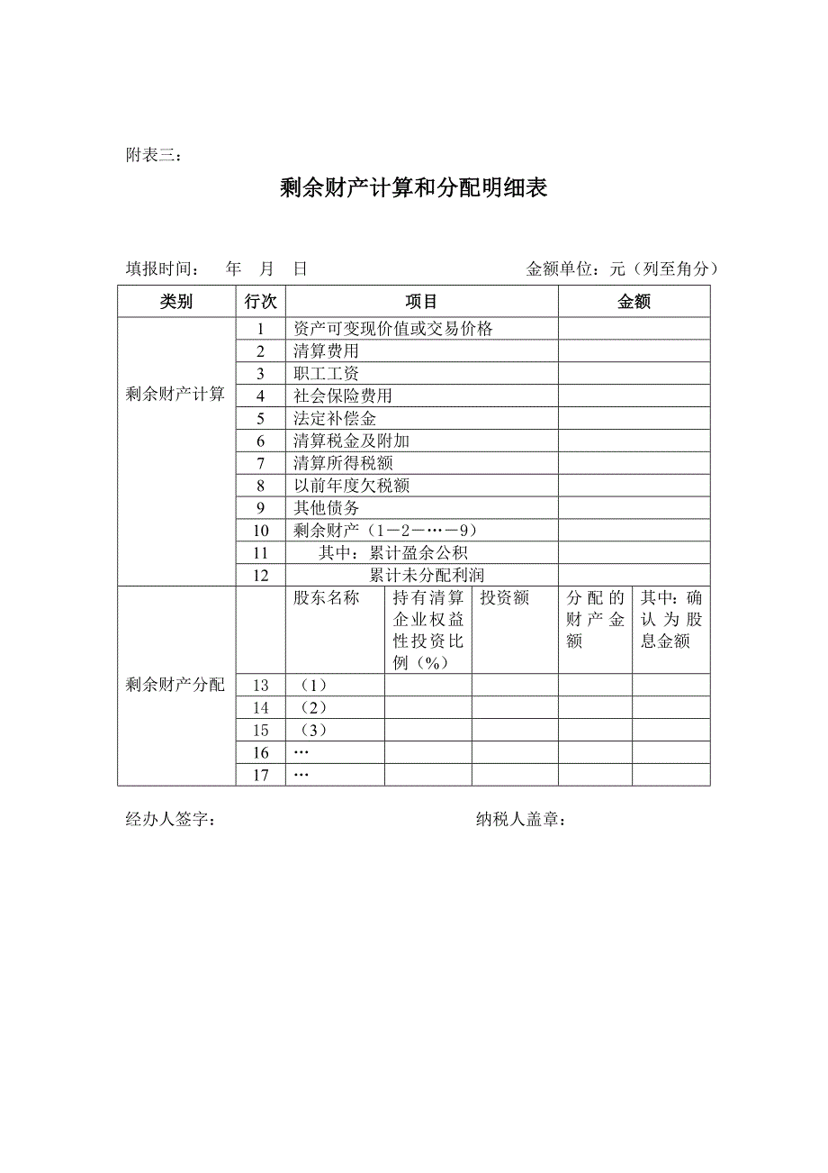 企业所得税清算表_第4页