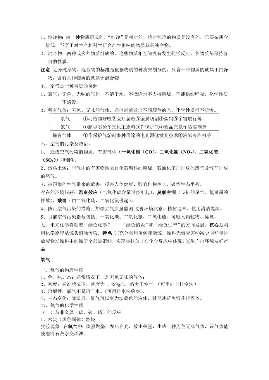 初三化学空气与氧气复习及练习题.doc_第2页