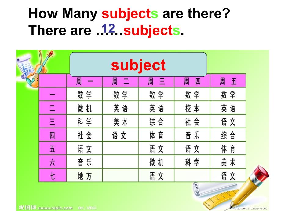 川教版英语课件5上lesson2ihavemusicclassonfriday课件_第3页