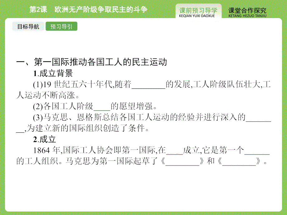 高中历史(人教版)选修二课件课后习题7.1第1课英国宪章运动_第3页