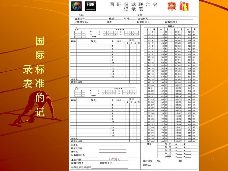 篮球比赛记录表填写#课堂内容_第5页