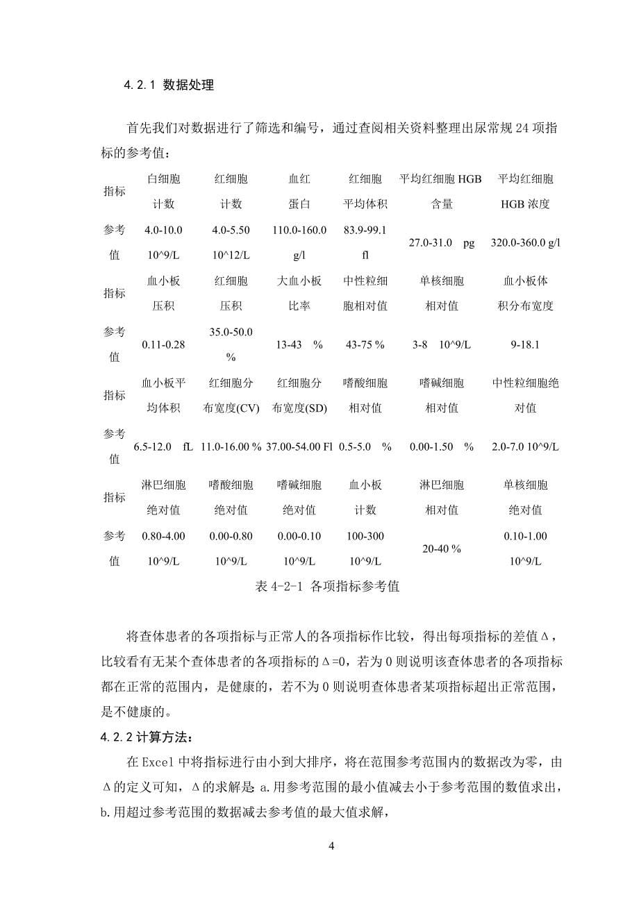 数学建模论文尿常规检查中各项指标对患者健康状况的影响分析_第5页