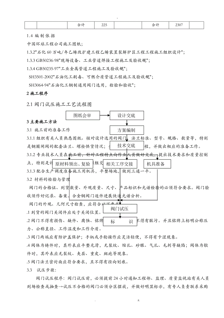 乙烯裂解炉阀门试压施工组织设计_第3页