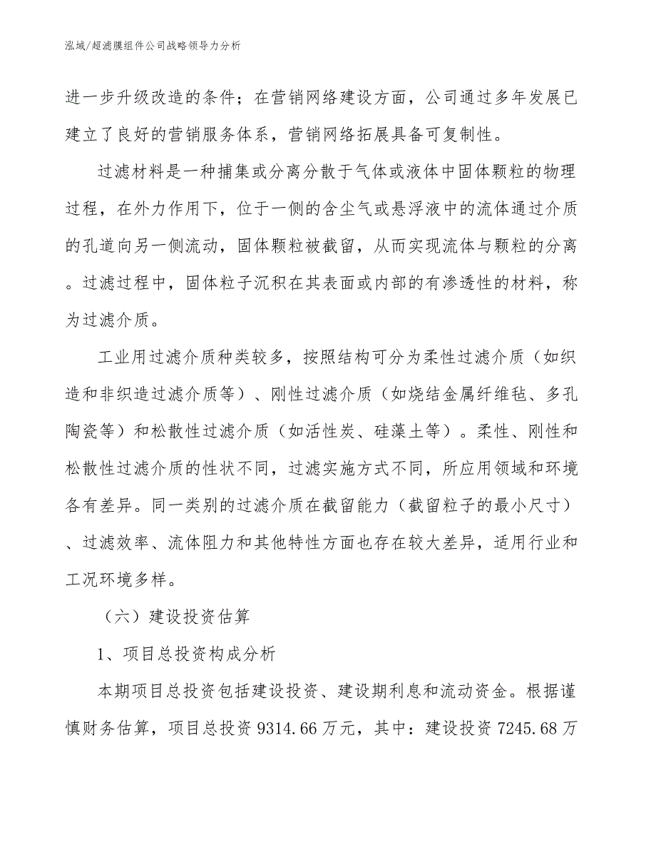 超滤膜组件公司战略领导力分析_第4页