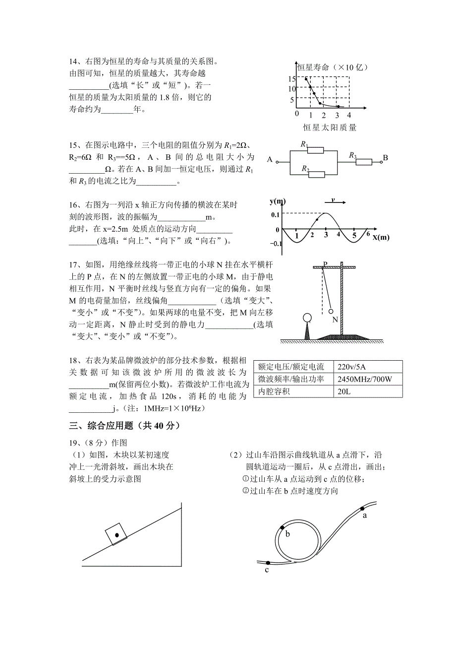 2011年上海市普通高中学业水平考试物理试卷_第3页