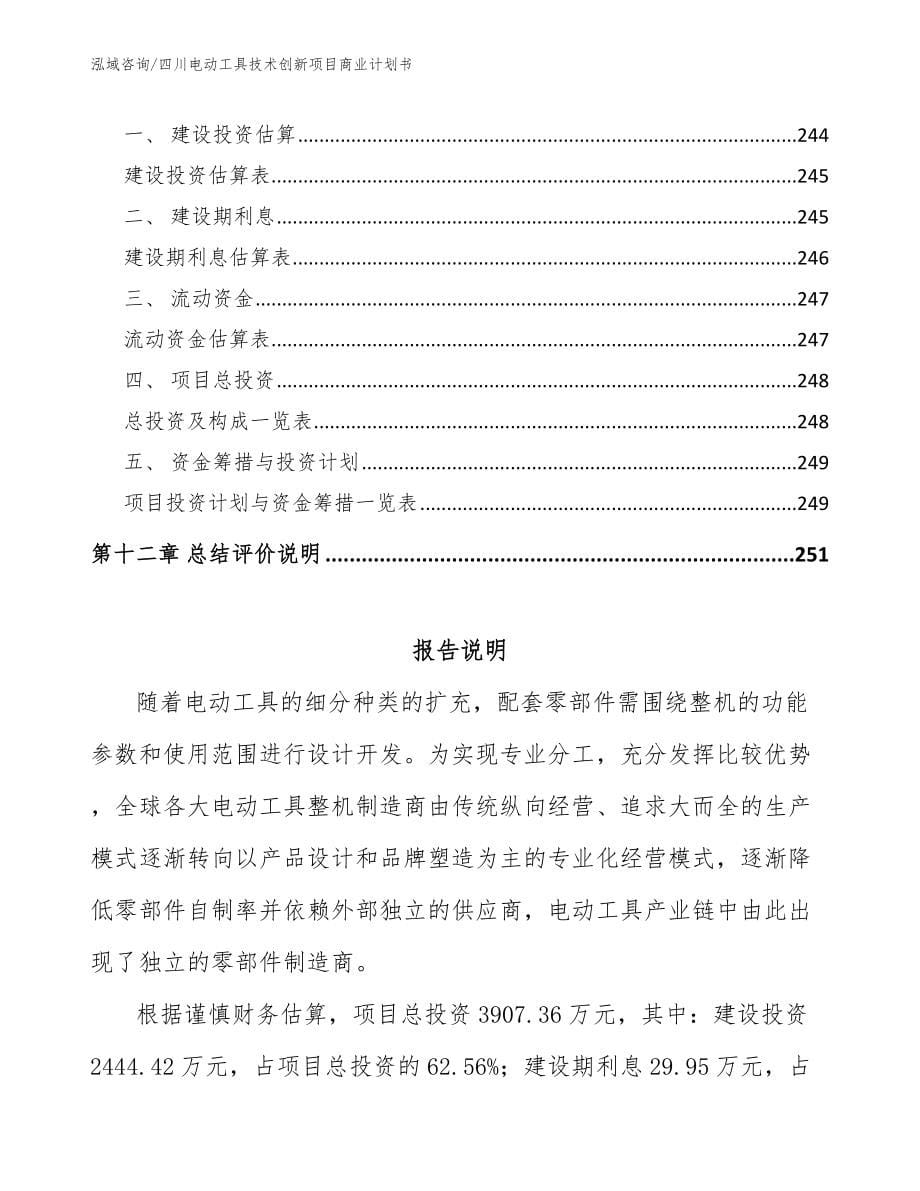 四川电动工具技术创新项目商业计划书范文参考_第5页