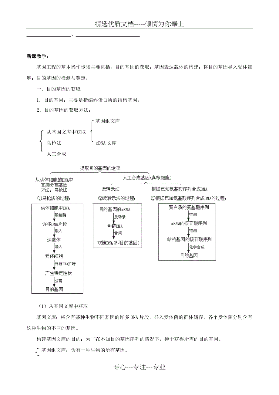 生物：1.2《基因工程的基本操作程序》教案_第2页