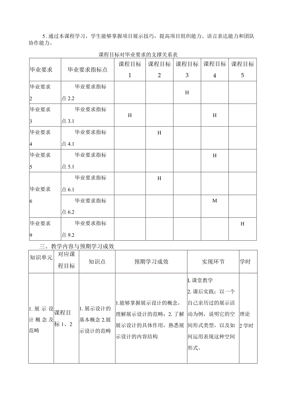 《展示设计》课程教学大纲_第2页