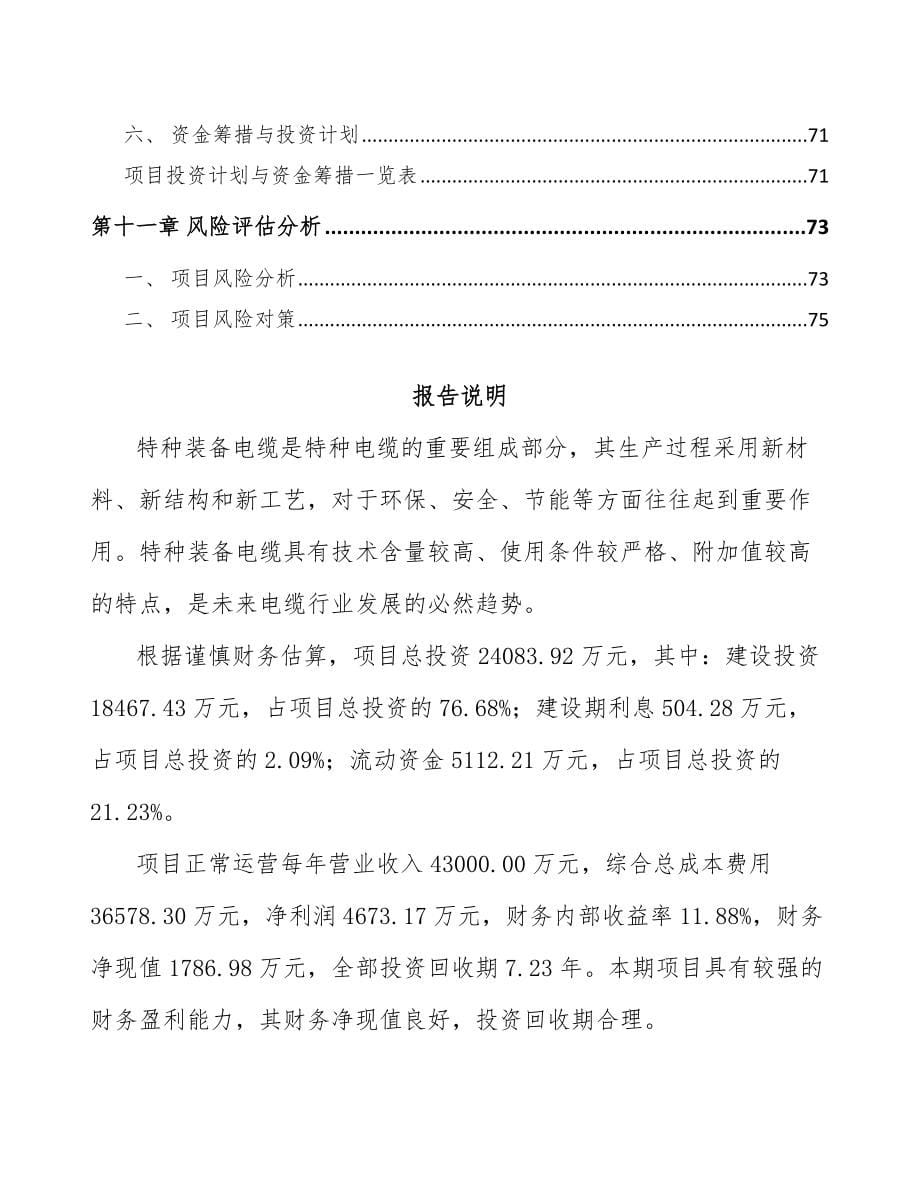 温州通讯电缆项目可行性研究报告_第5页