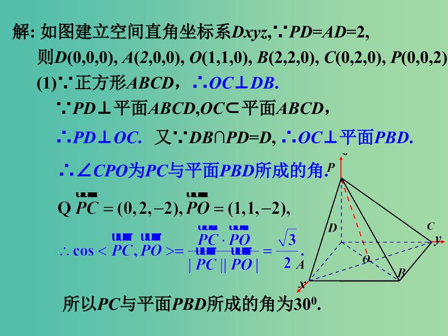 高考数学一轮复习 用立体几何中向量方法——求空间角与距离07课件.ppt_第2页