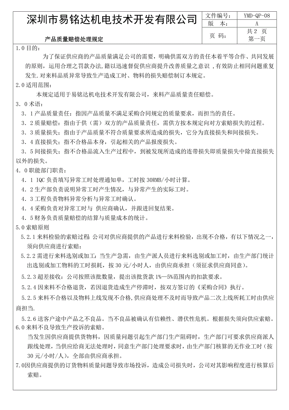 产品质量赔偿处理规定_第1页