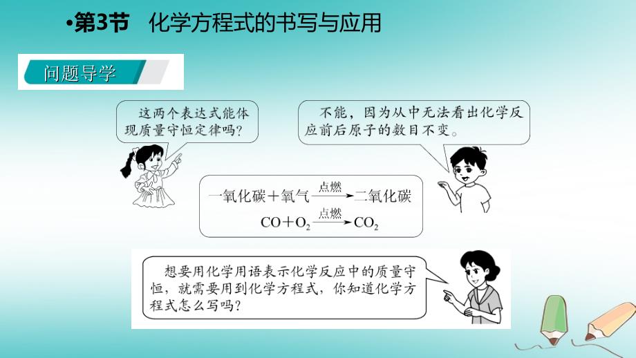 2018年秋九年级化学上册 第4章 认识化学变化 第3节 化学方程式的书写与运用 第1课时 化学反应的表示方法课件 沪教版_第3页