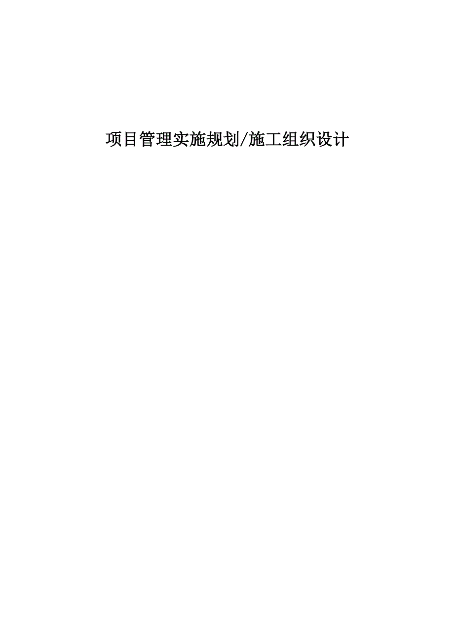 项目管理实施规划_第1页