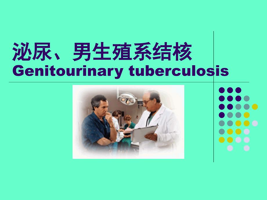 医学专题：泌尿、男生殖系结核_第1页