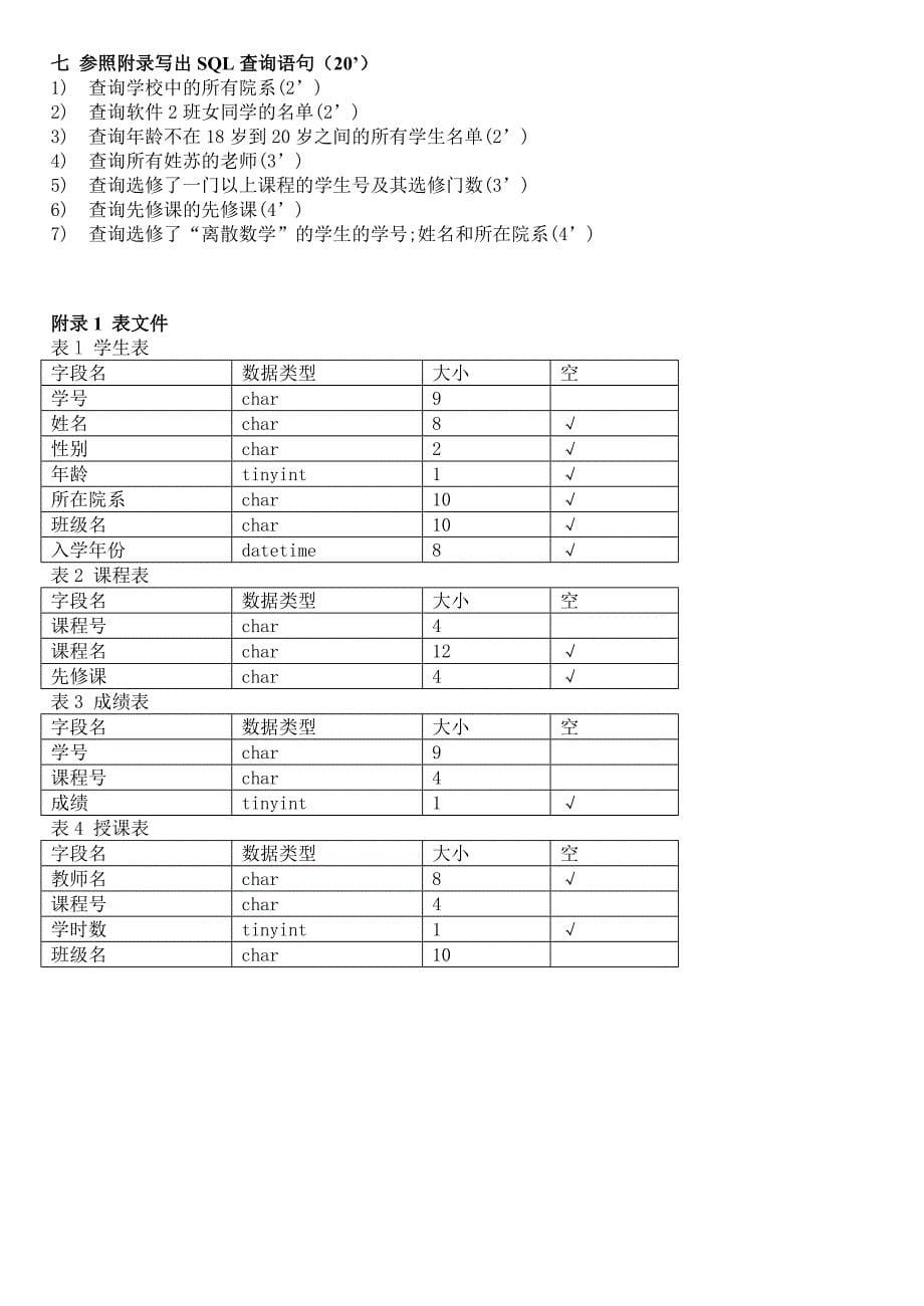 数据库原理及应用试题_第5页