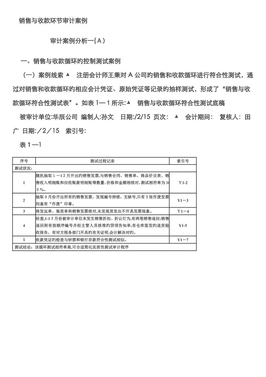 销售与收款环节审计案例_第1页