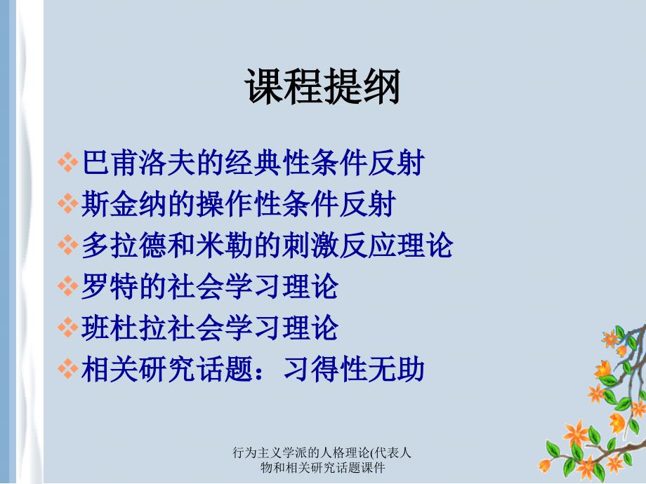 行为主义学派的人格理论代表人物和相关研究话题课件_第2页