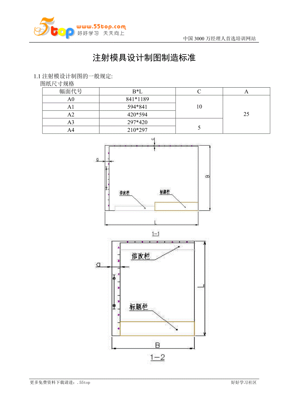 注射模具设计制图制造标准_第1页