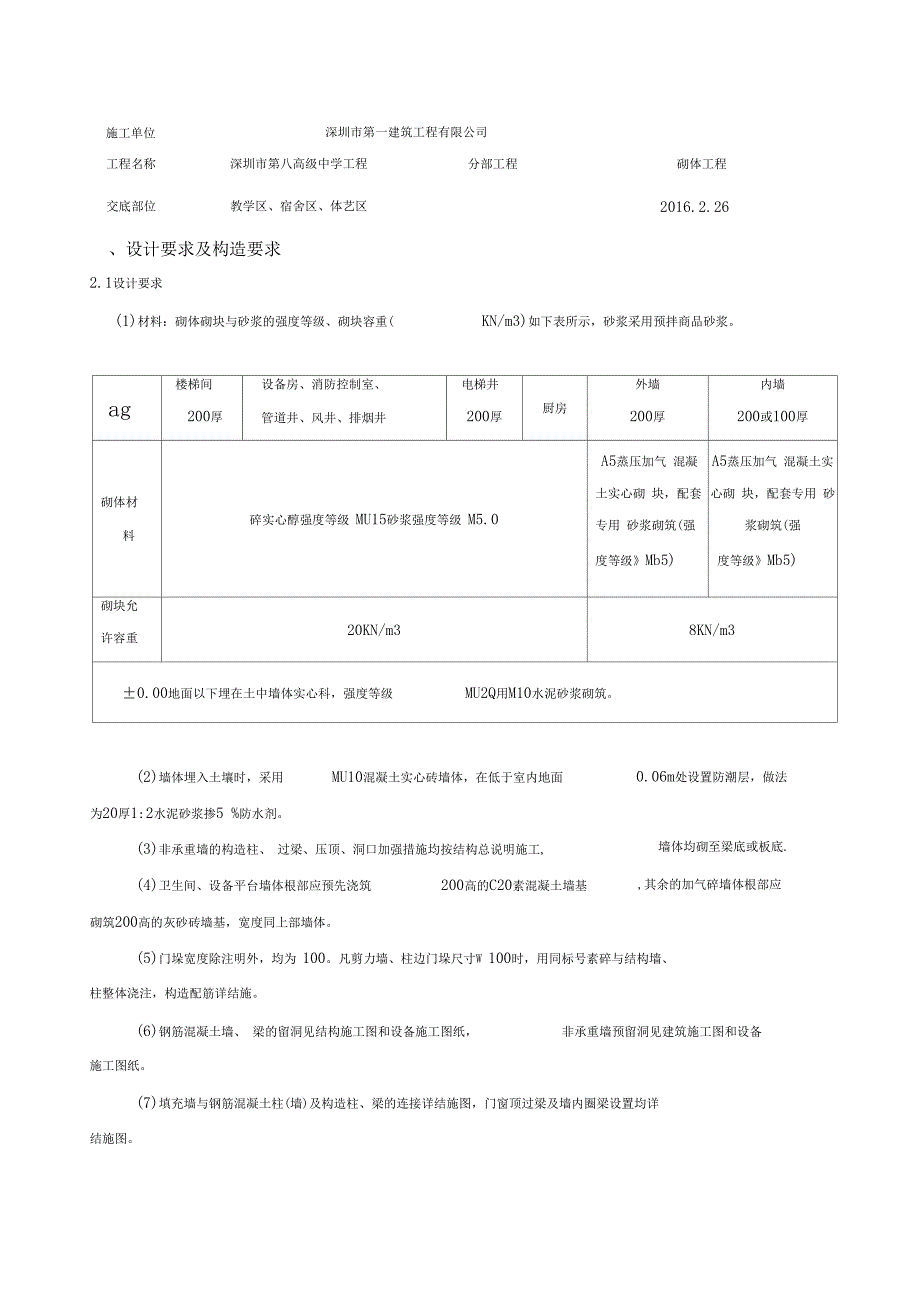 砌体工程施工技术交底_第2页