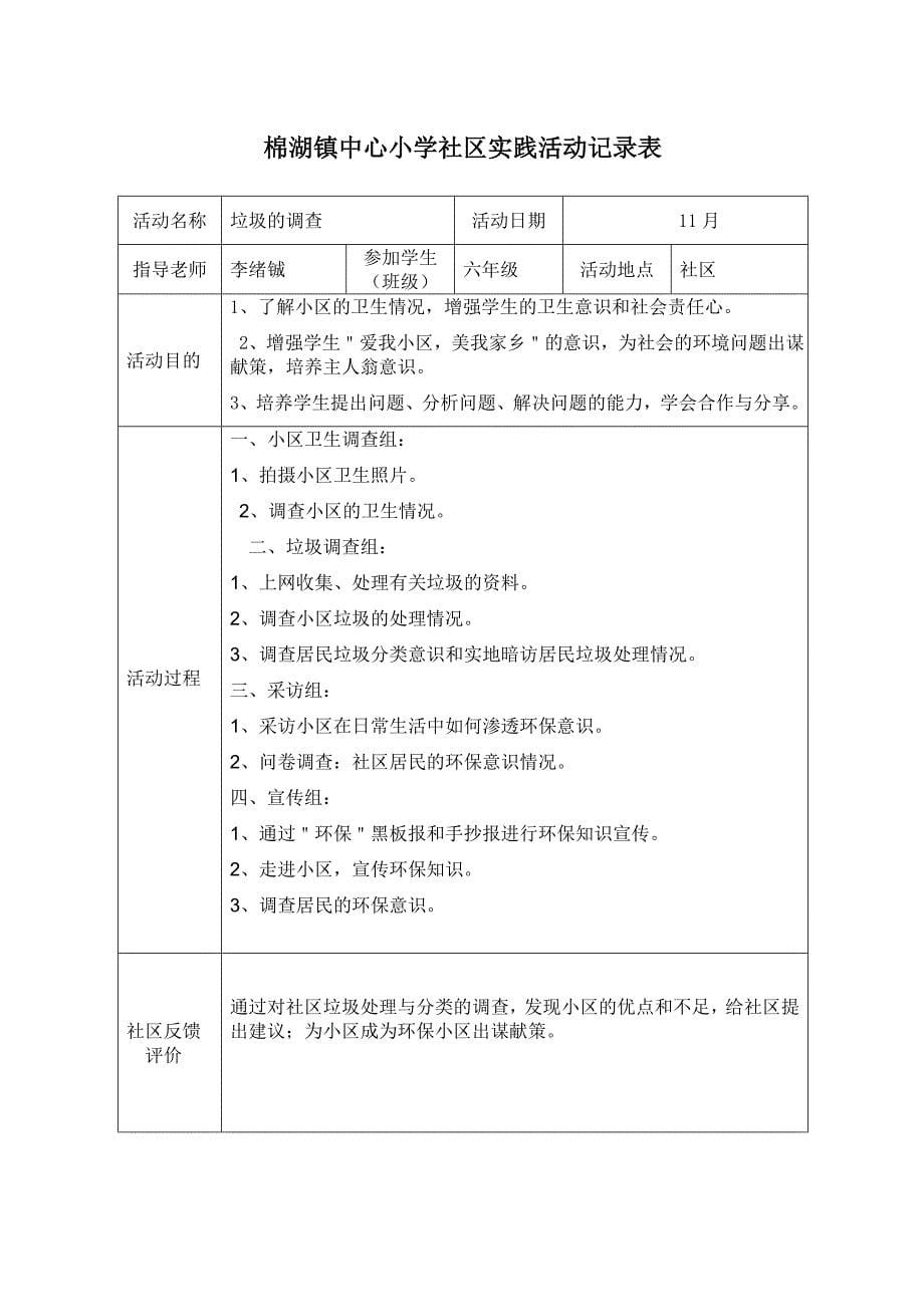 学生社会实践记录表模板_第5页