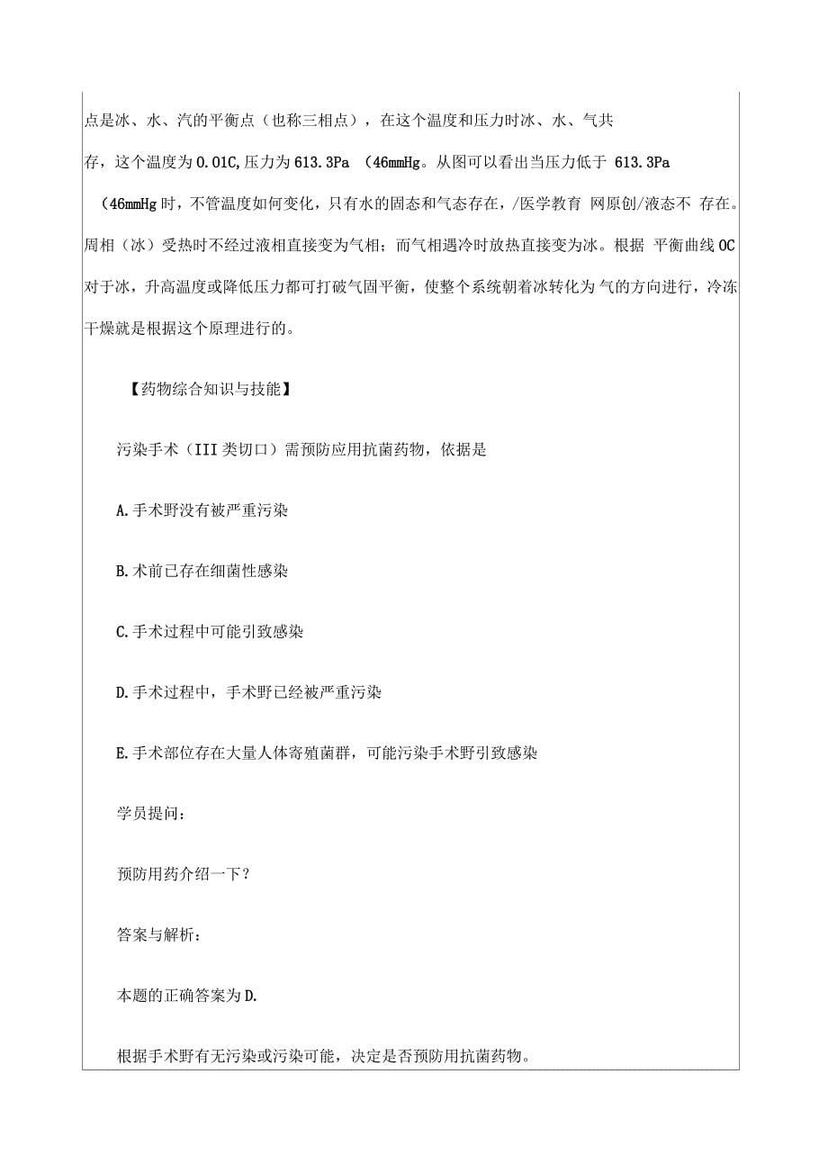 执业药师考试复习资料及模拟试题库答案解析汇总五_第5页