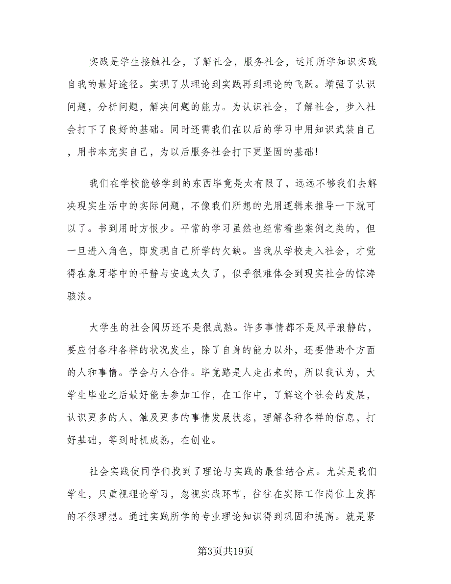 暑假社会实践总结标准样本（5篇）.doc_第3页