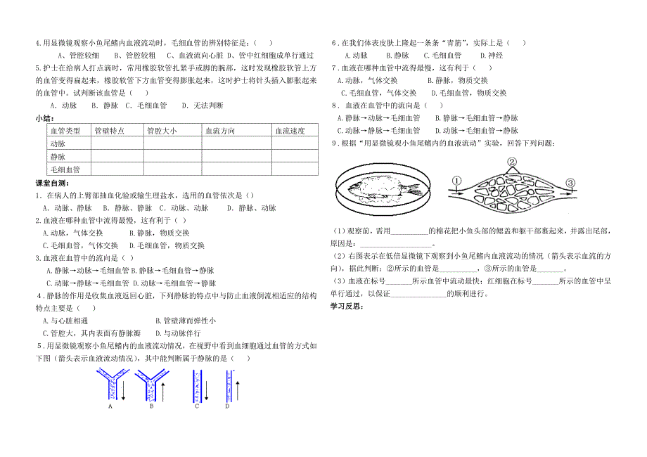 《血液循环1》导学案_第2页