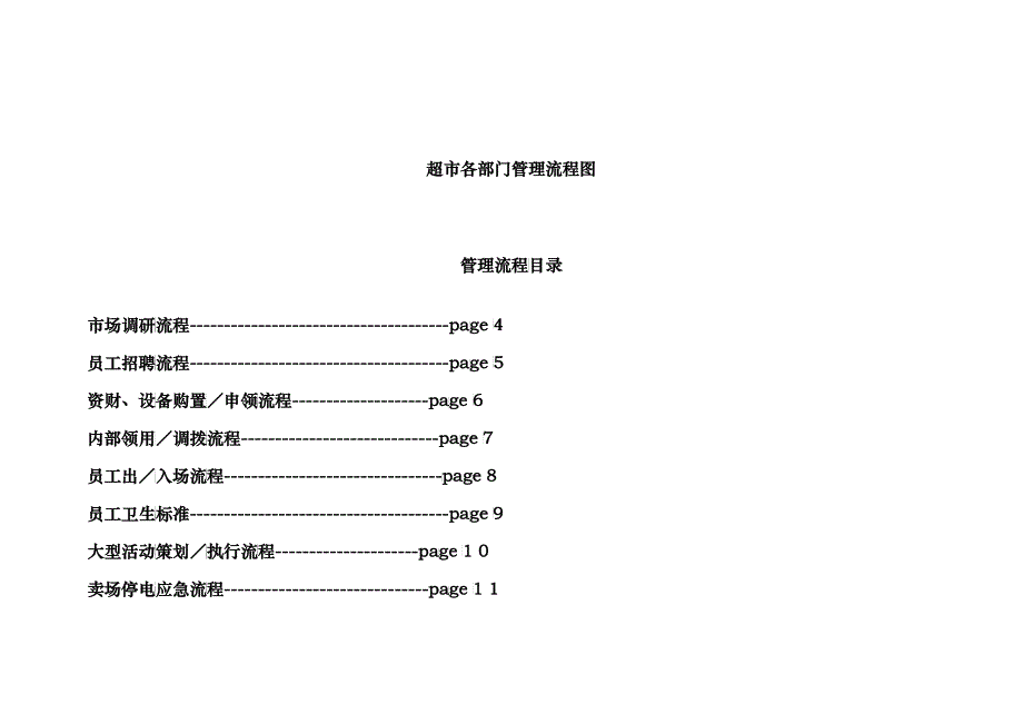 超市各部门管理流程图(DOC 31)_第1页