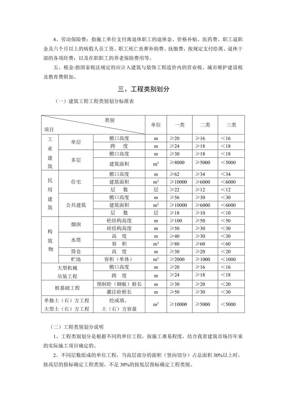 江苏省建筑与装饰工程费用计算规则_第5页