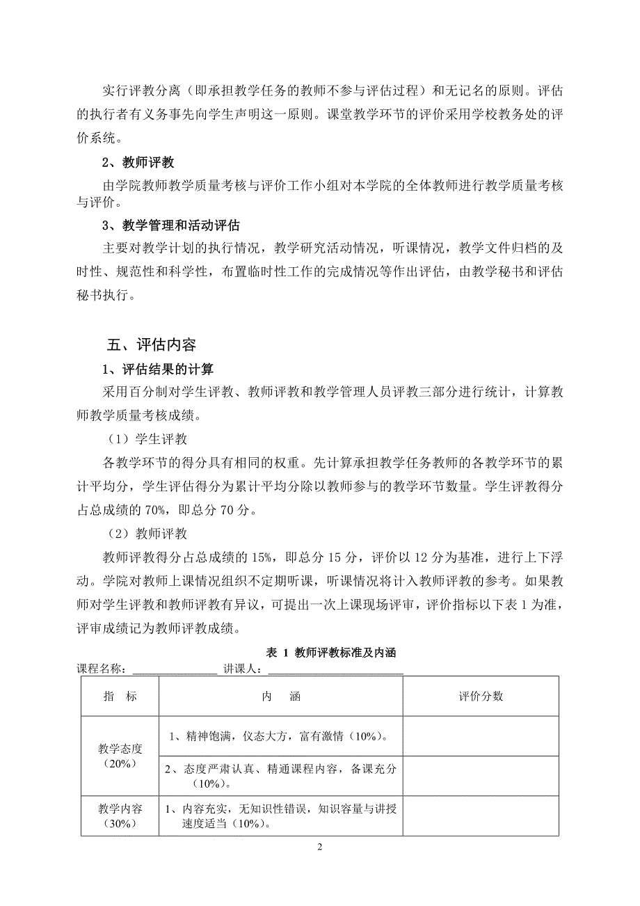 精品资料（2021-2022年收藏）江南大学生物工程学院教师教学质量考核与评价办法精_第2页