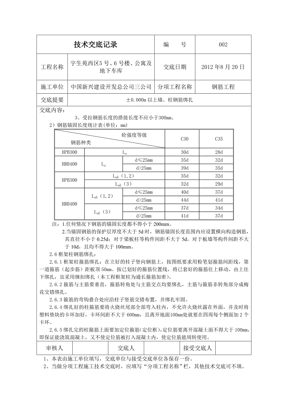 002&#177;0000m以上墙柱钢筋绑扎技术交底567.docx_第3页