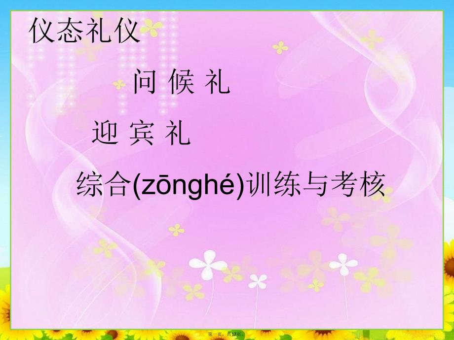 仪态礼仪综合训练与考核学习资料_第1页