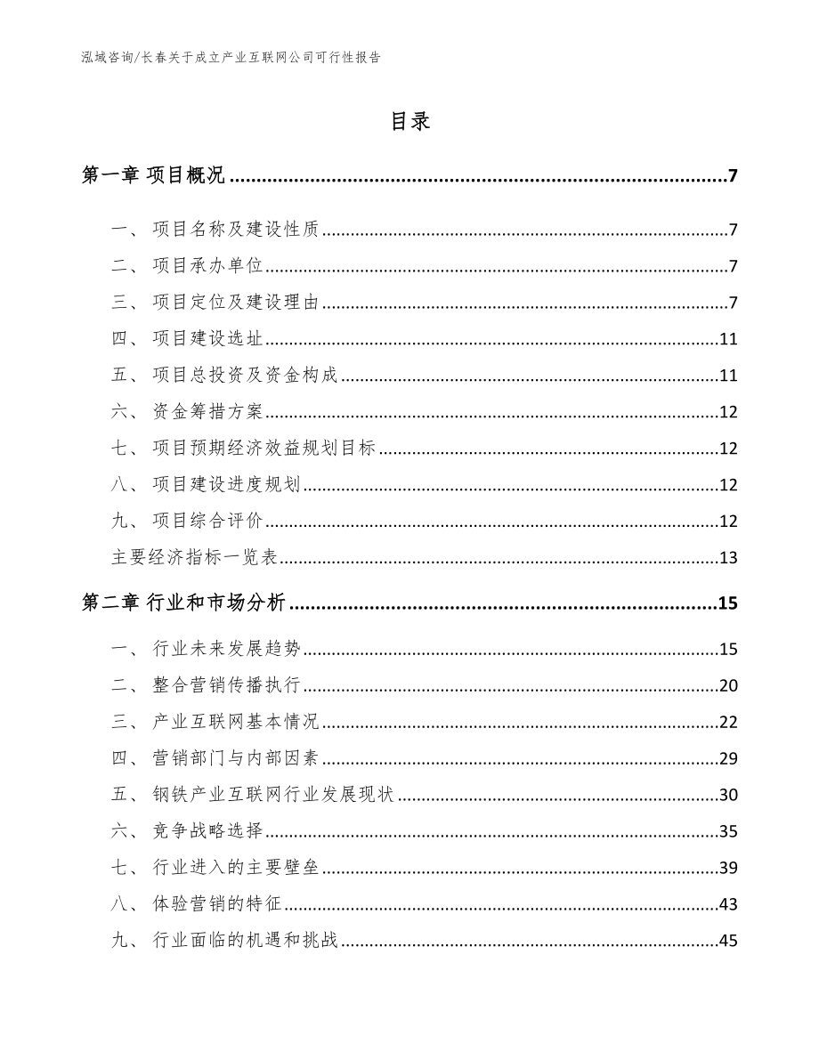 长春关于成立产业互联网公司可行性报告_第1页