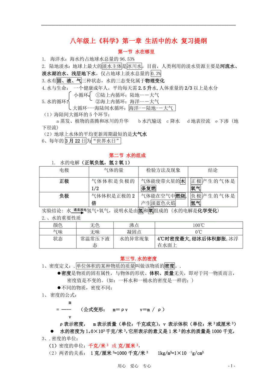 中考科学知识点总结 浙教版_第1页