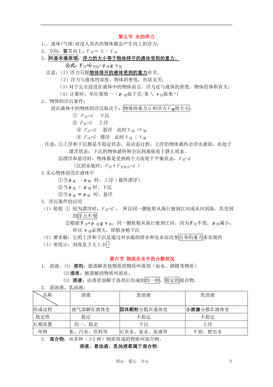 中考科学知识点总结 浙教版_第3页