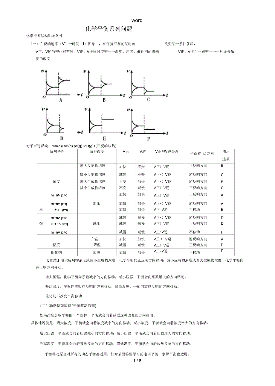 化学平衡移动原理总结材料_第1页