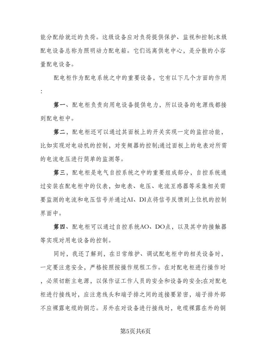 电气专业顶岗实习总结范文（二篇）.doc_第5页