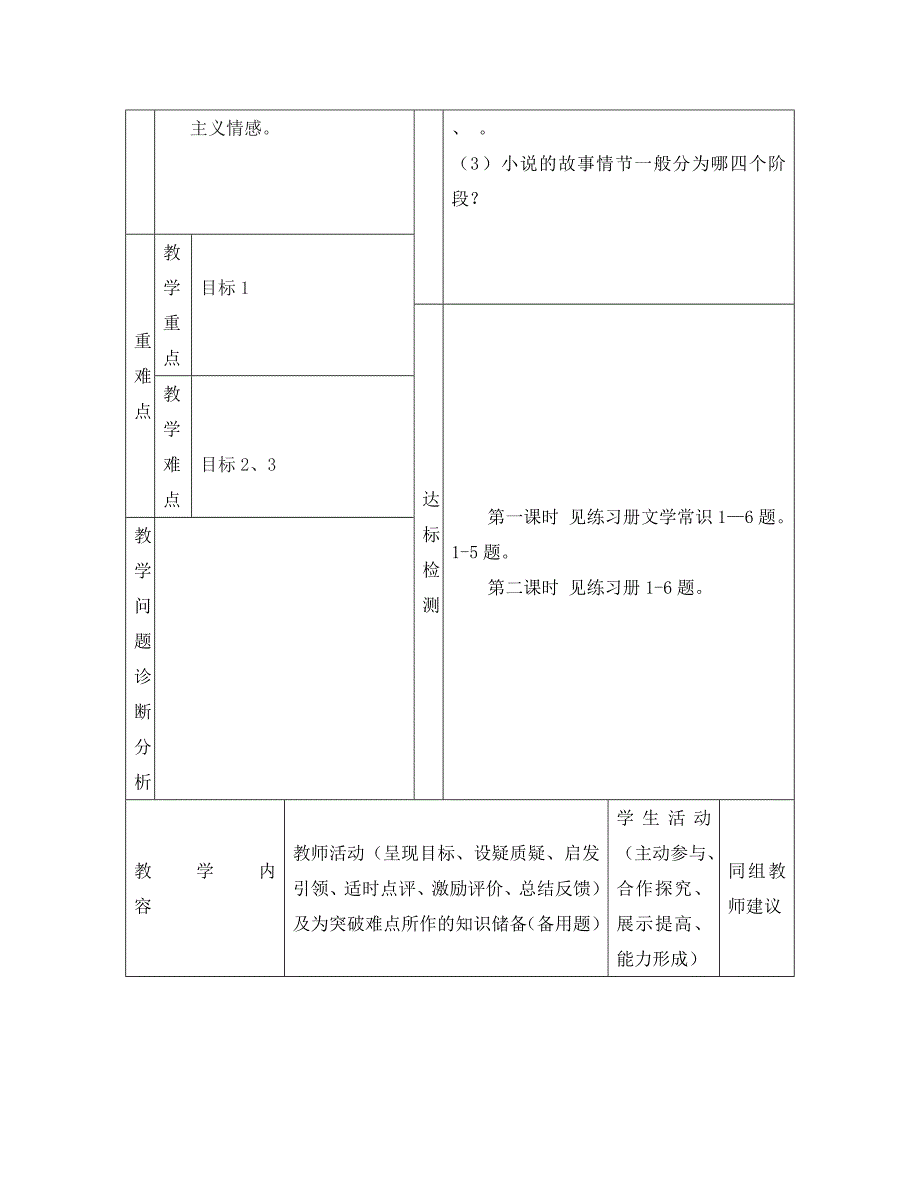 内蒙古阿鲁科尔沁旗天山第六中学八年级语文上册第2课芦花荡教学案无答案新人教版_第2页