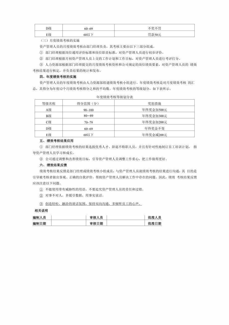 财务会计人员绩效考核方案_第5页