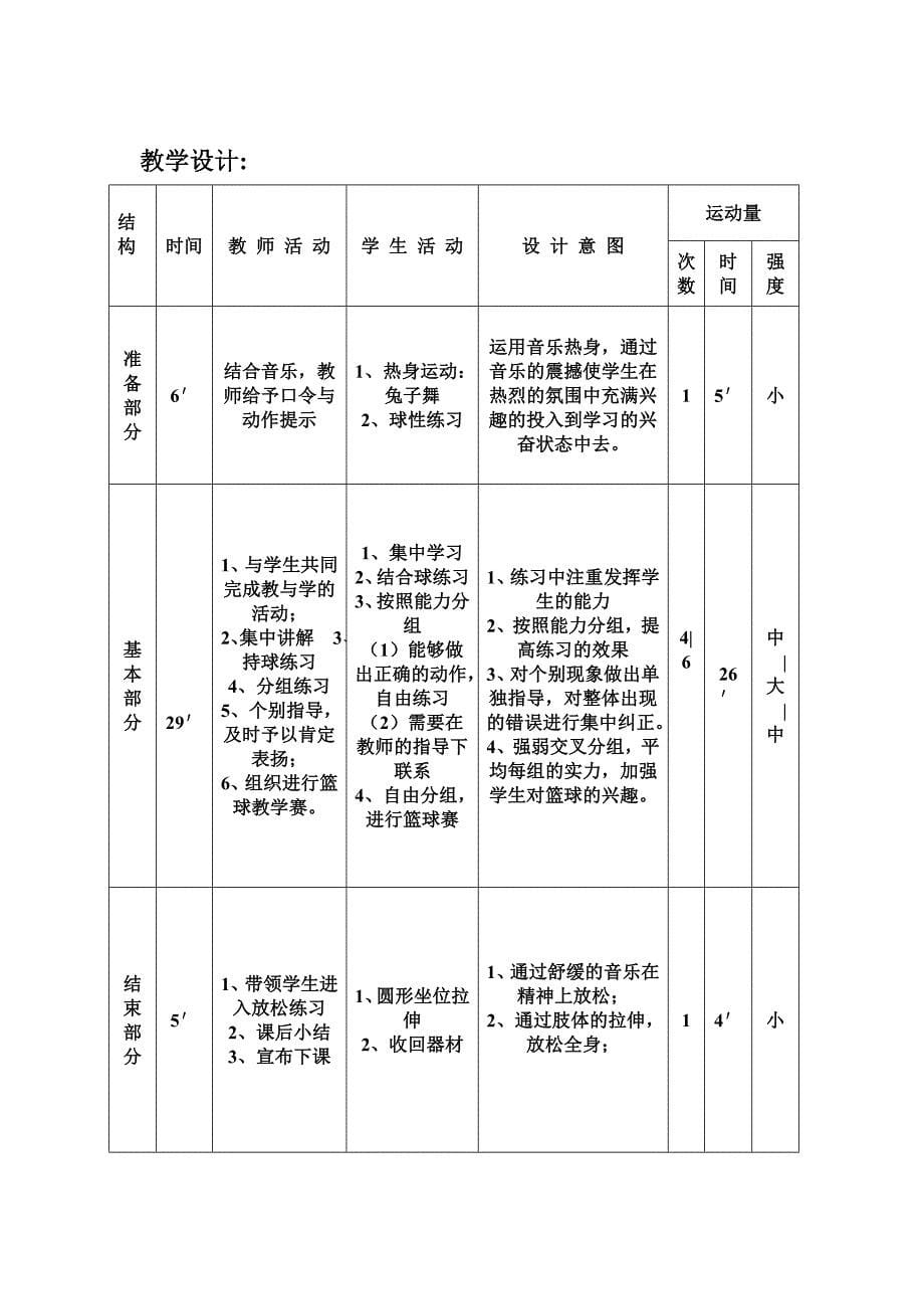 篮球课教学设计_第5页