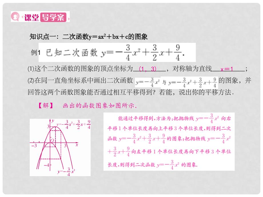 九年级数学上册 第二十二章 二次函数 22.1 二次函数的图象和性质 第1课时 二次函数y＝ax2＋bx＋c的图象和性质课件 （新版）新人教版_第3页